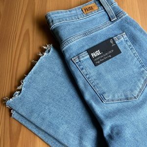 Paige Hoxton Slim Crop High Rise Denim
